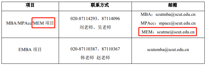 華南理工大學(xué)2021年MEM復(fù)試錄取實施方案